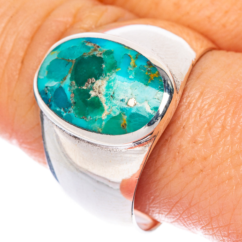 Rare Arizona Turquoise Ring Size 10.5 (925 Sterling Silver) R1512