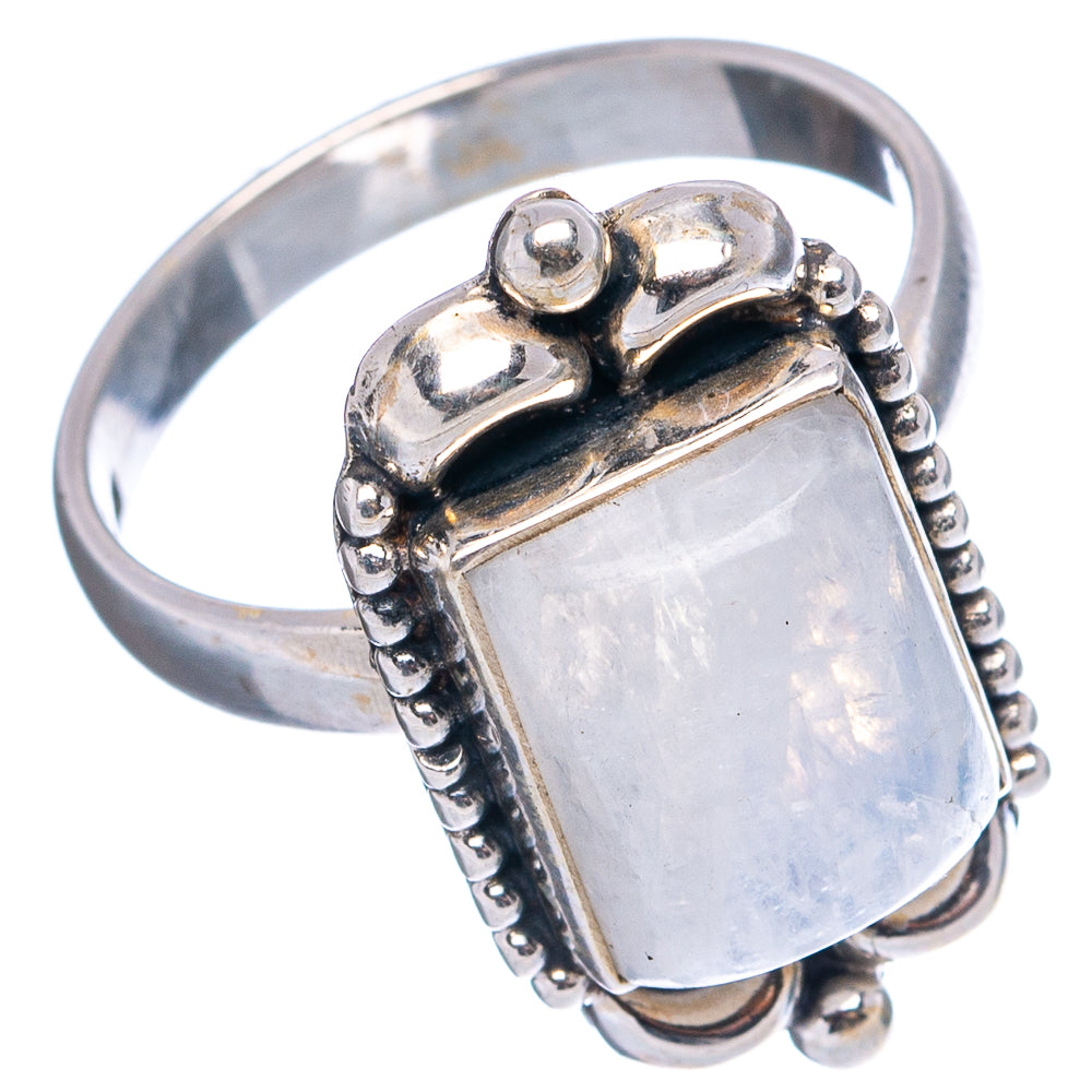 Rainbow Moonstone Ring Size 7.75 (.925 Sterling Silver)