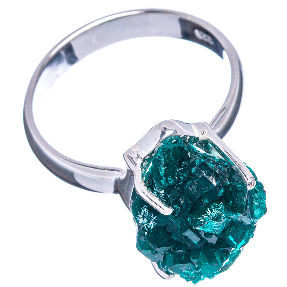 Rare Dioptase Ring Size 5.75 (.925 Sterling Silver)