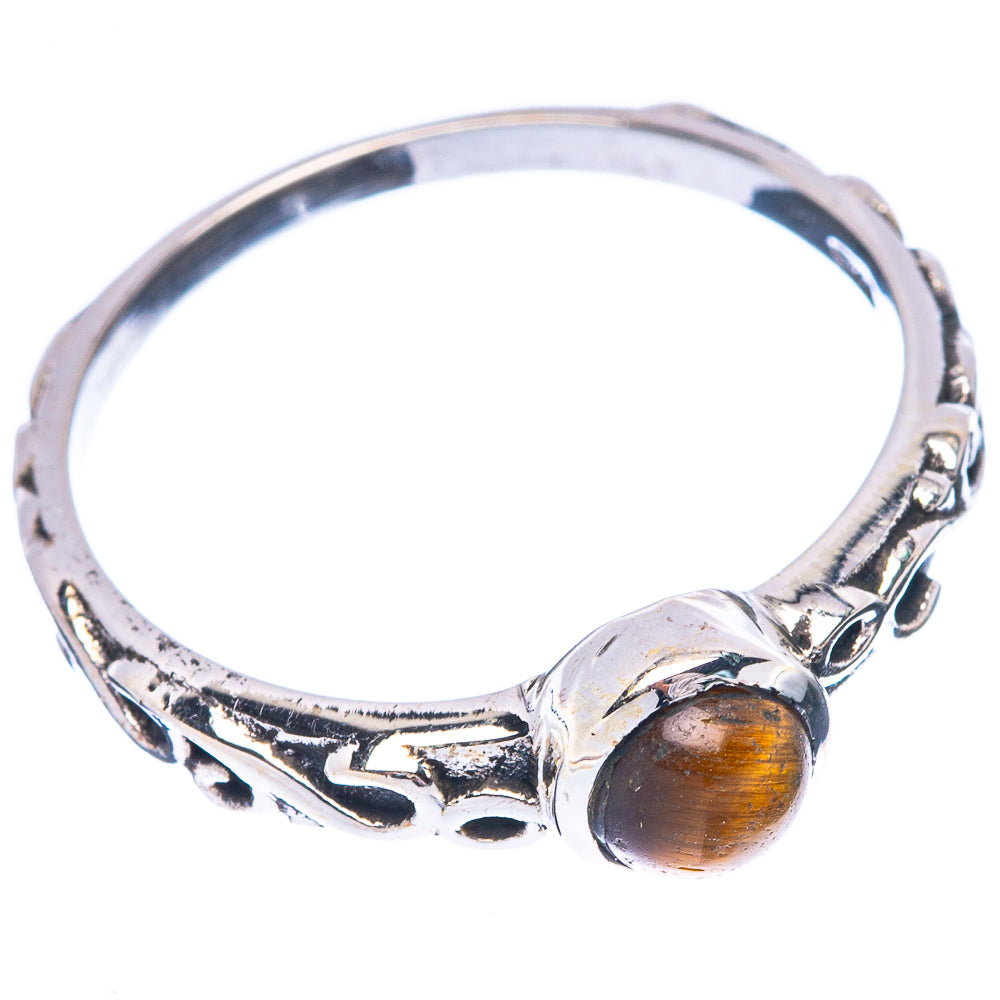 Tiger Eye Ring Size 7.75 (925 Sterling Silver) R5530