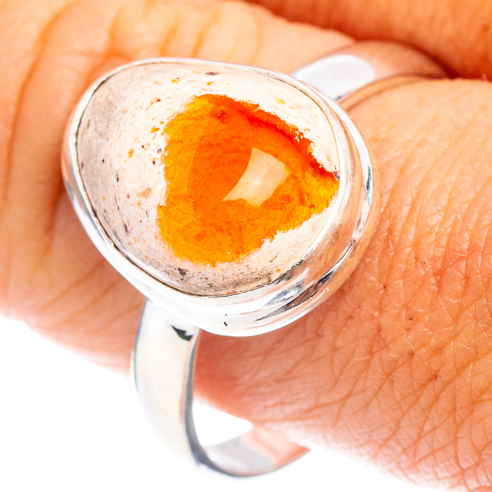 Rare Mexican Fire Opal Ring Size 11 (.925 Sterling Silver)