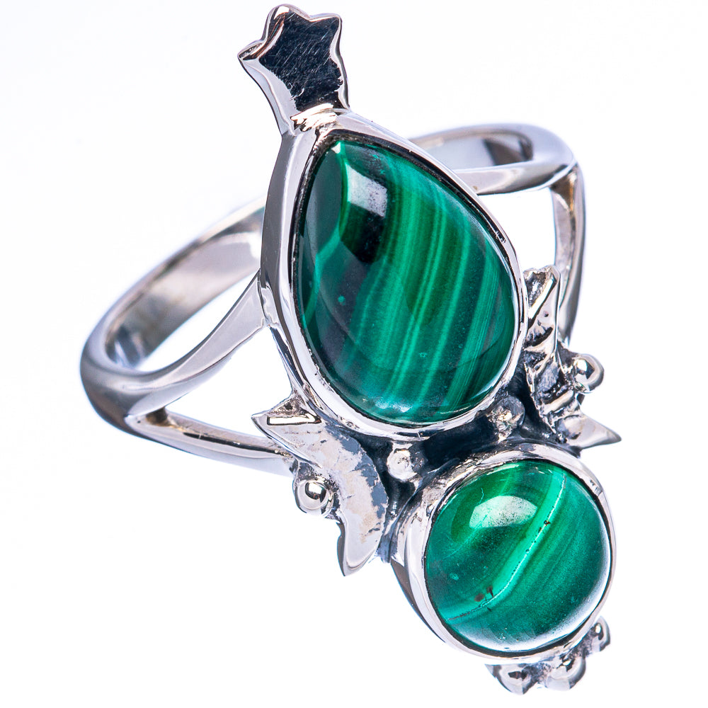 Asc Premium Malachite Ring Size 8 (925 Sterling Silver) R3446