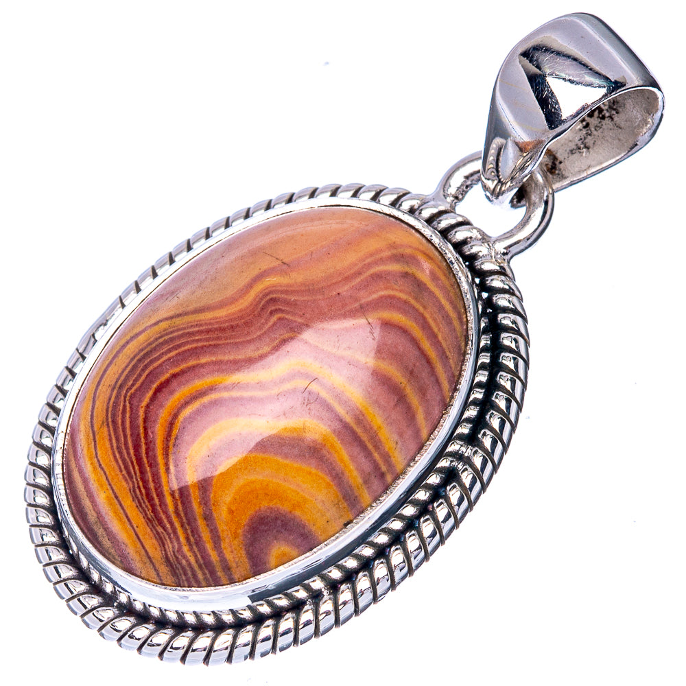 Rainbow Hickoryite Pendant 1 3/8" (925 Sterling Silver) P40929