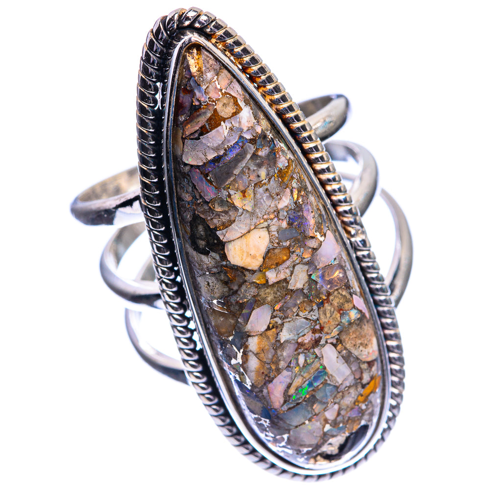 Large Brecciated Ethiopian Opal Ring Size 8.5 (925 Sterling Silver) R144199