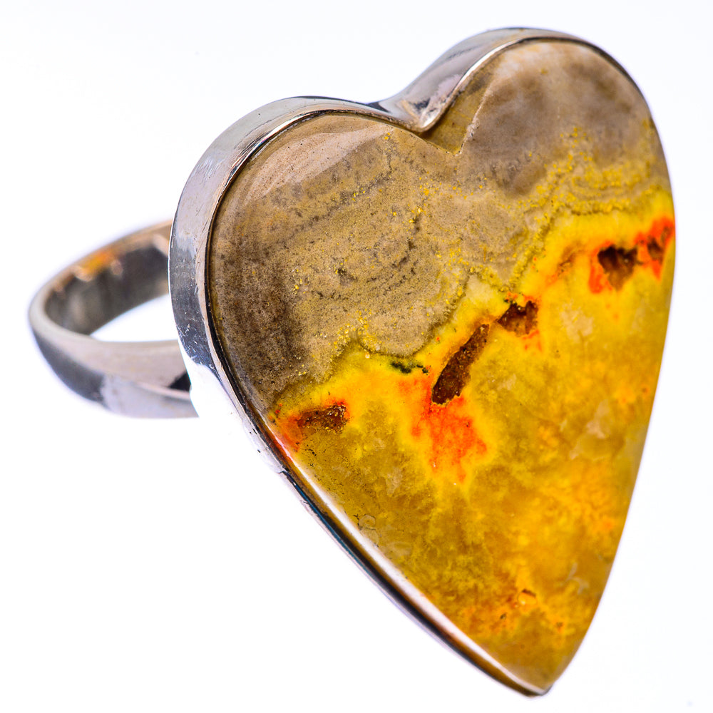 Large Bumble Bee Jasper Ring Size 9 (925 Sterling Silver) R141187