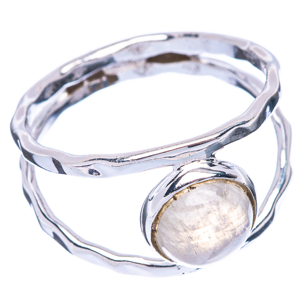 Rainbow Moonstone Dainty Ring Size 6.75 (925 Sterling Silver) R5840