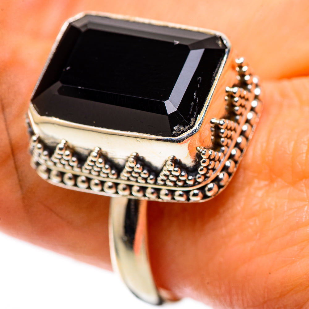 Black Onyx Ring Size 9.75 (925 Sterling Silver) RING138392