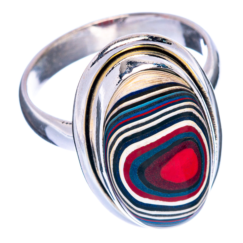 Fordite Ring Size 7.5 (925 Sterling Silver) R144464