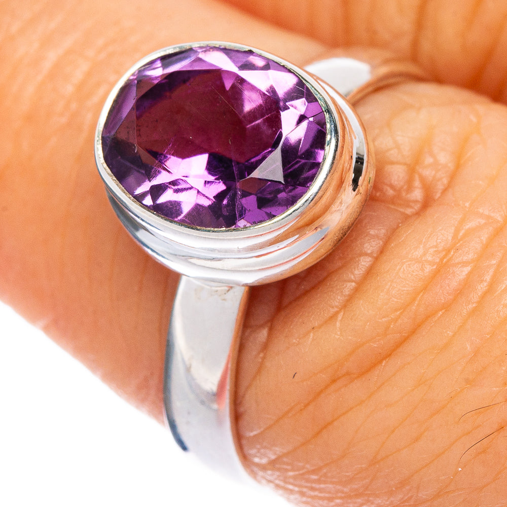 Faceted Amethyst Ring Size 7 (925 Sterling Silver) R1234