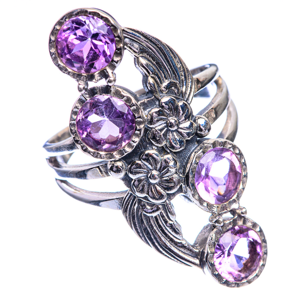 Faceted Amethyst Ring Size 8.5 (925 Sterling Silver) RING143267