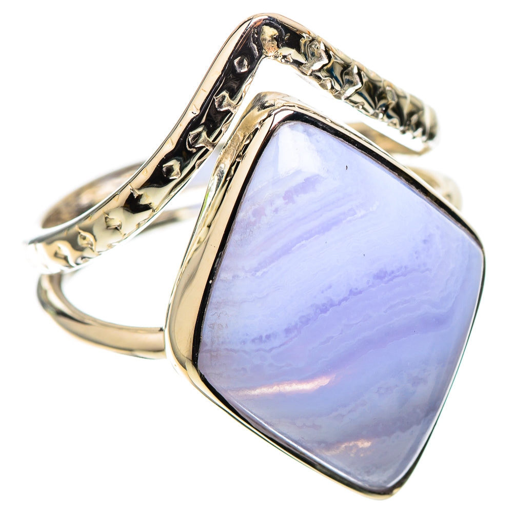 Premium Blue Lace Agate Ring Size 7.75 (925 Sterling Silver) RING138081