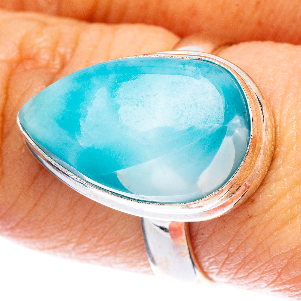 Larimar 925 Sterling Silver Ring Size 7.75 Ana Co R2519