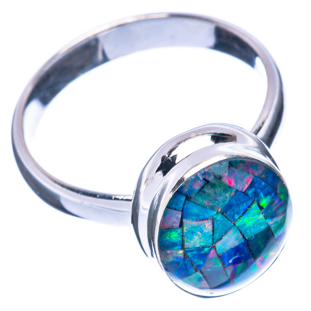 Rare Triplet Opal Ring Size 6.75 (925 Sterling Silver) R2925
