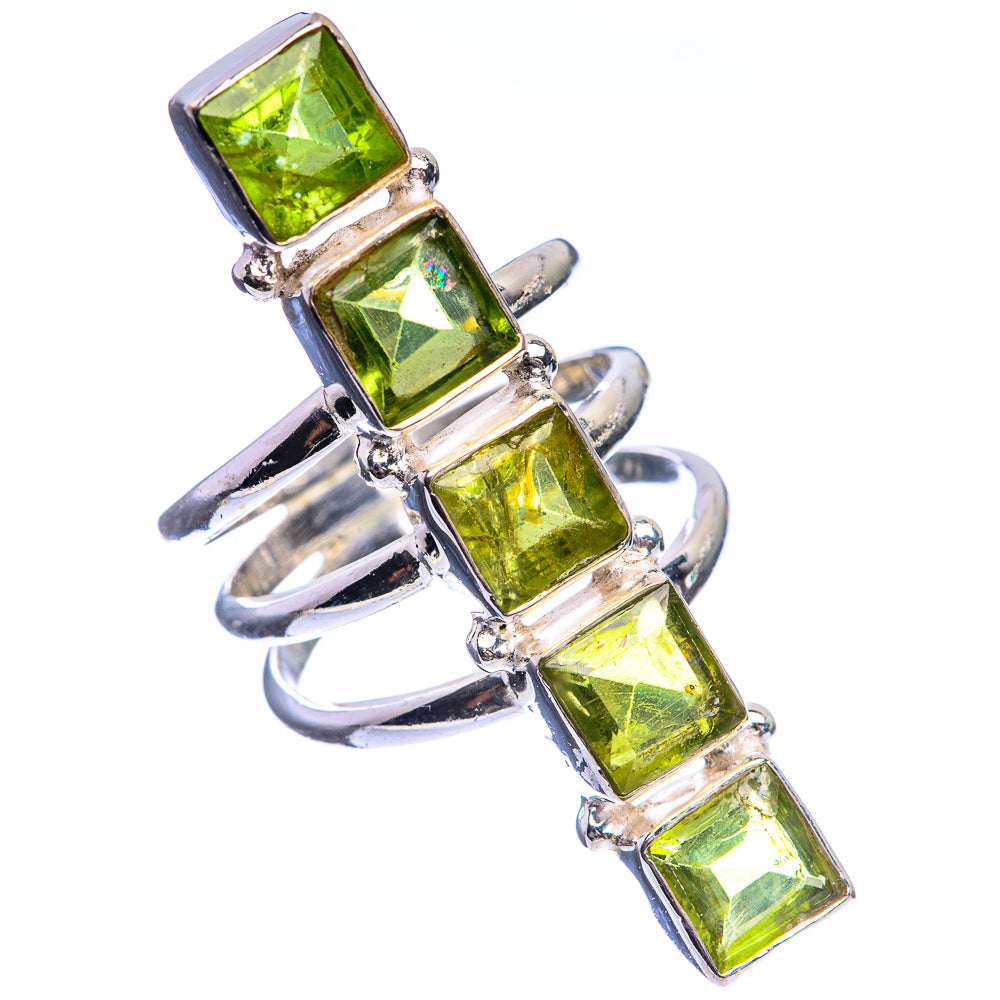 Large Peridot Ring Size 6.75 (925 Sterling Silver) R143032