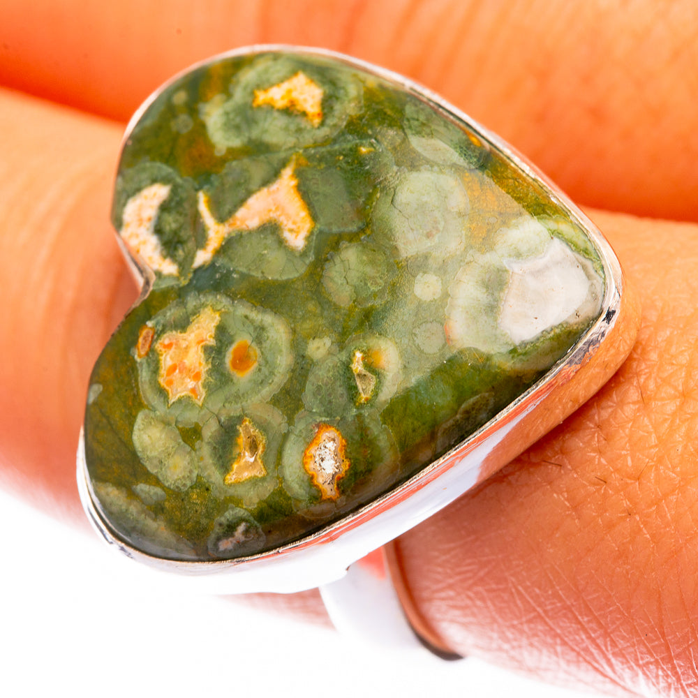 Large Rainforest Opal Ring Size 8.5 (925 Sterling Silver) R140815