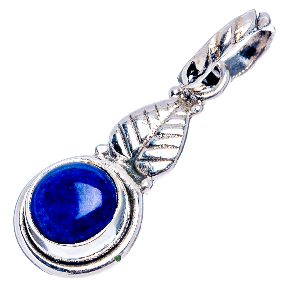 Lapis Lazuli Dainty Pendant 1 1/8" (.925 Sterling Silver)