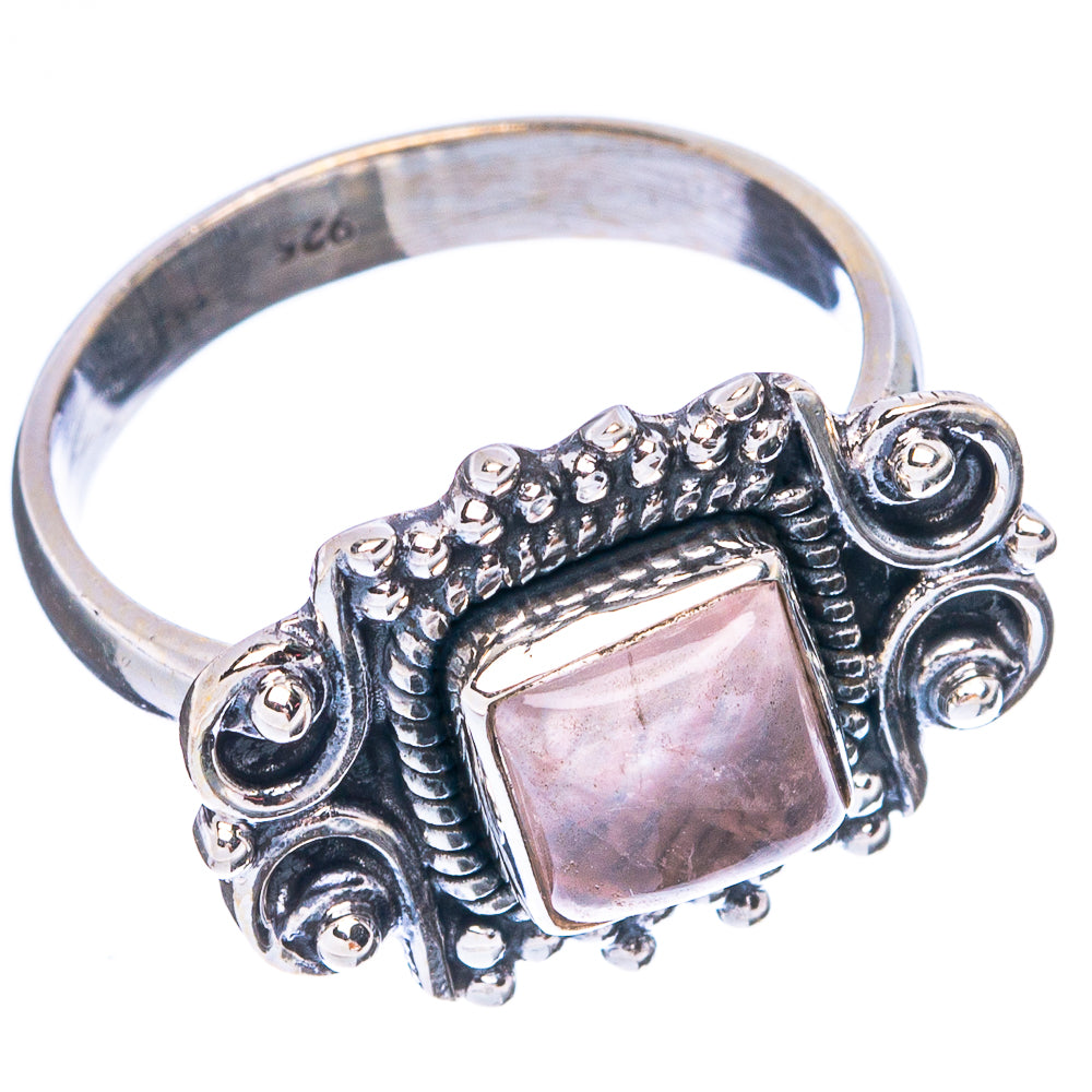 Rose Quartz Dainty Ring Size 7.75 (925 Sterling Silver) R5209