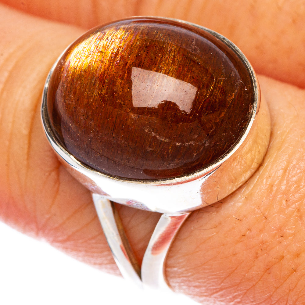 Sunstone Ring Size 8 (925 Sterling Silver) R1393