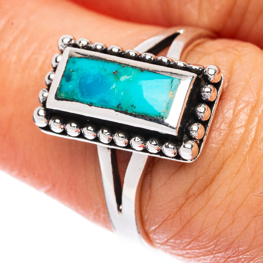 Rare Arizona Turquoise Ring Size 6.75 (925 Sterling Silver) R3244