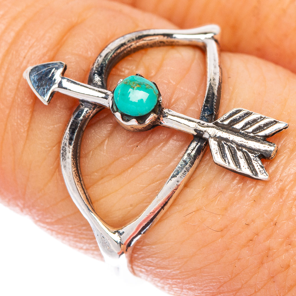 Rare Arizona Turquoise Arrow Ring Size 7.75 (925 Sterling Silver) R1517