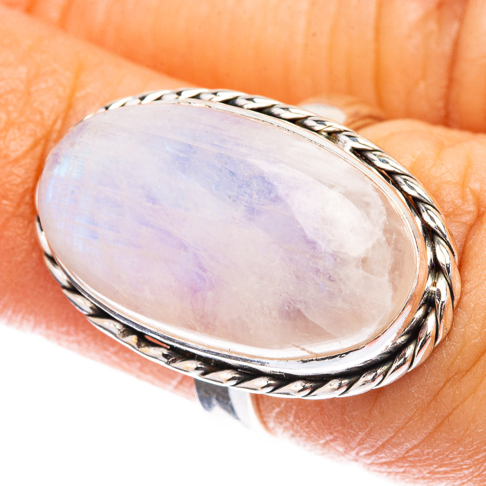 Rainbow Moonstone Ring Size 6.25 (925 Sterling Silver) R142666