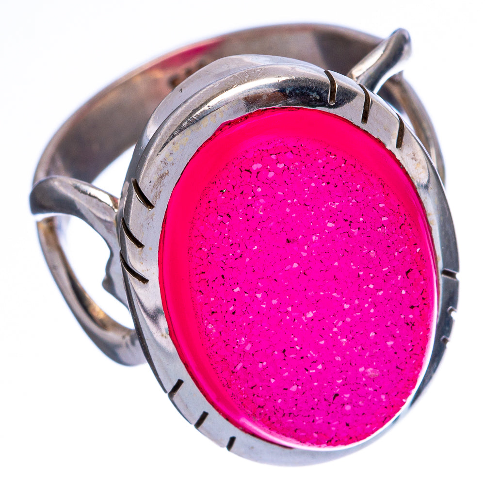 Pink Druzy Ring Size 6.5 (925 Sterling Silver) R146497