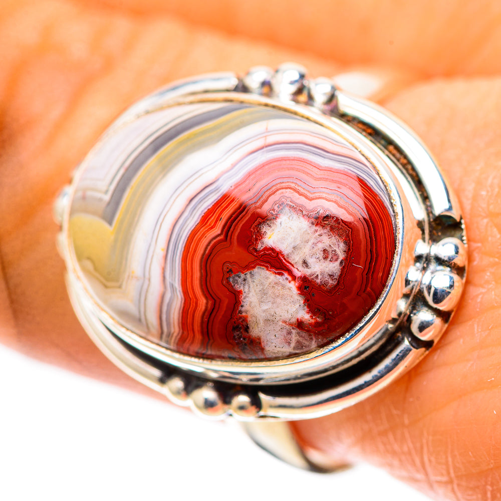 Crazy Lace Agate 925 Sterling Silver Ring Size 9 (925 Sterling Silver) RING139605
