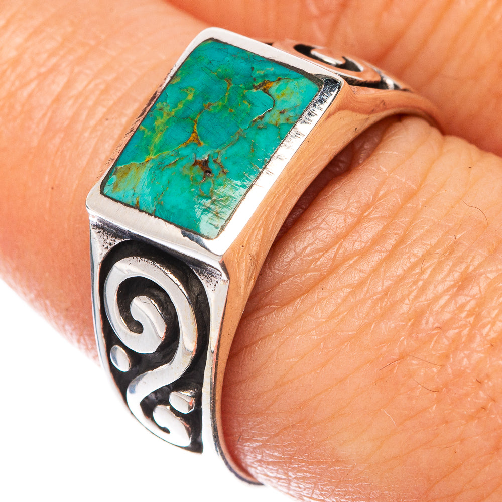 Rare Arizona Turquoise Ring Size 8.5 (925 Sterling Silver) R1543