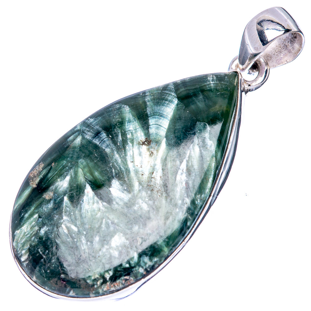 Seraphinite Pendant 1 3/4" (925 Sterling Silver) P42840