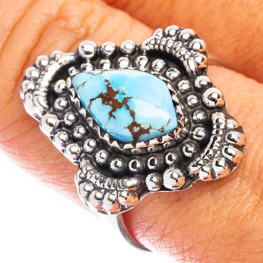 Rare Golden Hills Turquoise Ring Size 9 (925 Sterling Silver) R7542