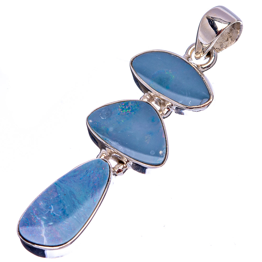Rare Doublet Opal Pendant 1 7/8" (.925 Sterling Silver)