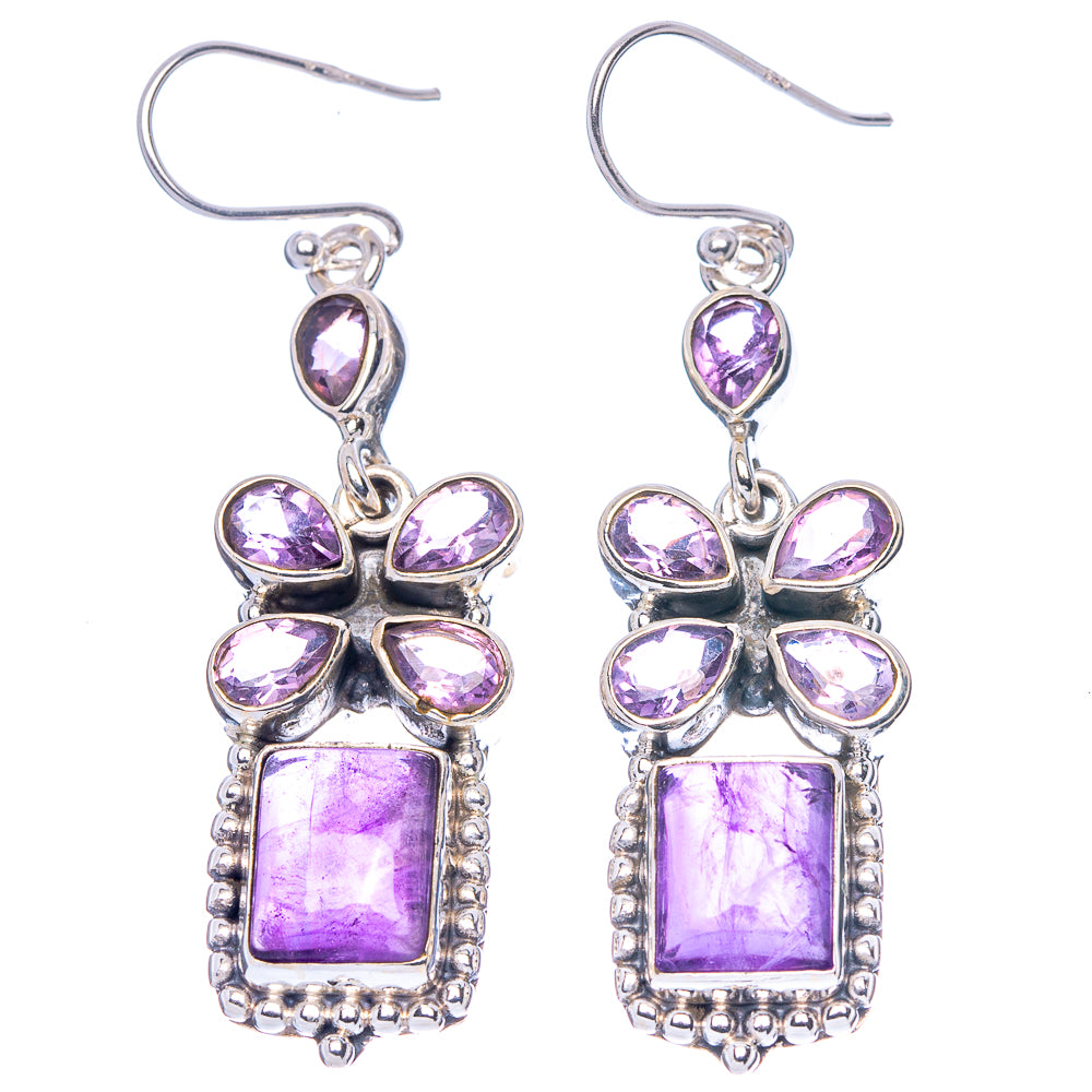 Premium Amethyst Earrings 2 1/8" (925 Sterling Silver) E1770