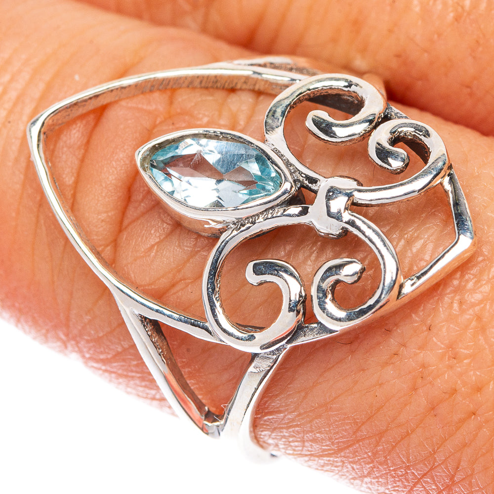 Blue Topaz Ring Size 9 (925 Sterling Silver) R1523