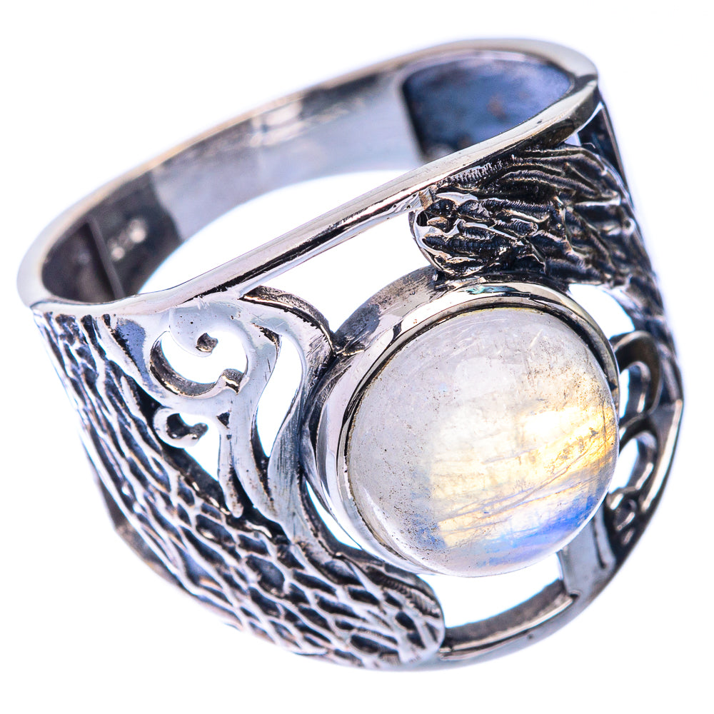 Rainbow Moonstone Ring Size 8.25 (925 Sterling Silver) R141292