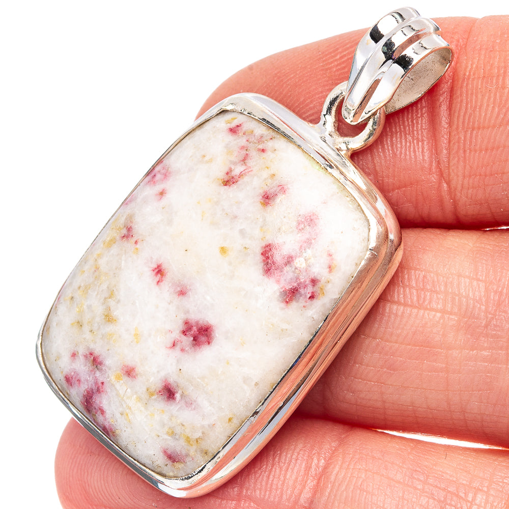 Cinnabar Pendant 1 5/8" (.925 Sterling Silver)