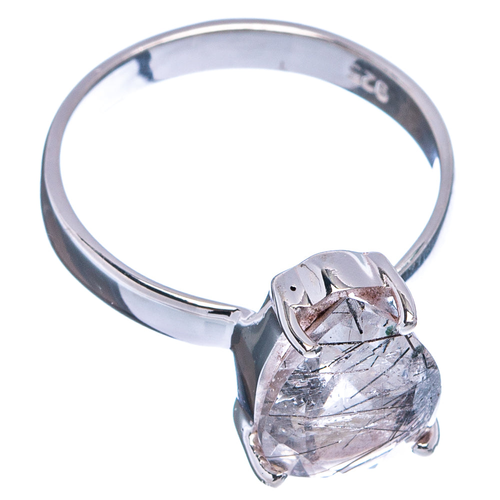 Tourmalinated Quartz Ring Size 5.75 (.925 Sterling Silver)