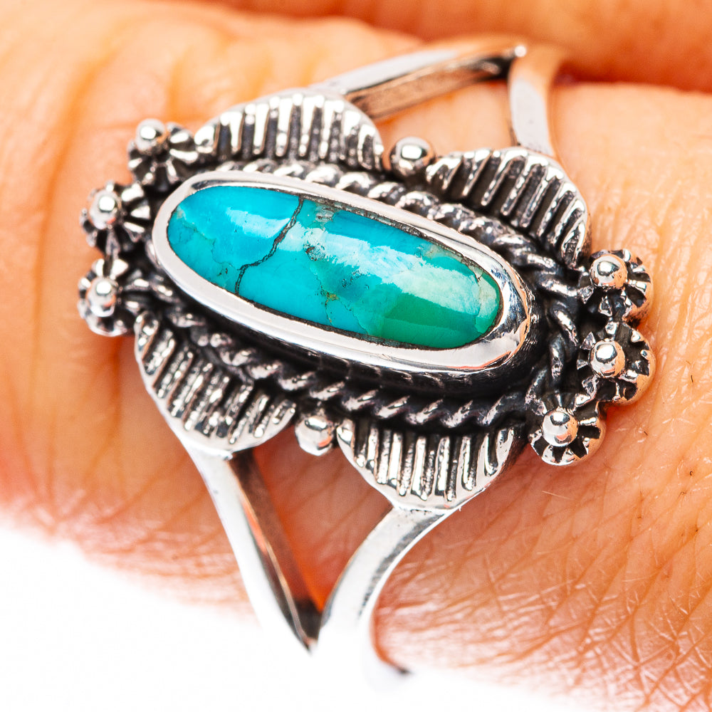 Rare Arizona Turquoise Ring Size 8.5 (925 Sterling Silver) R2207