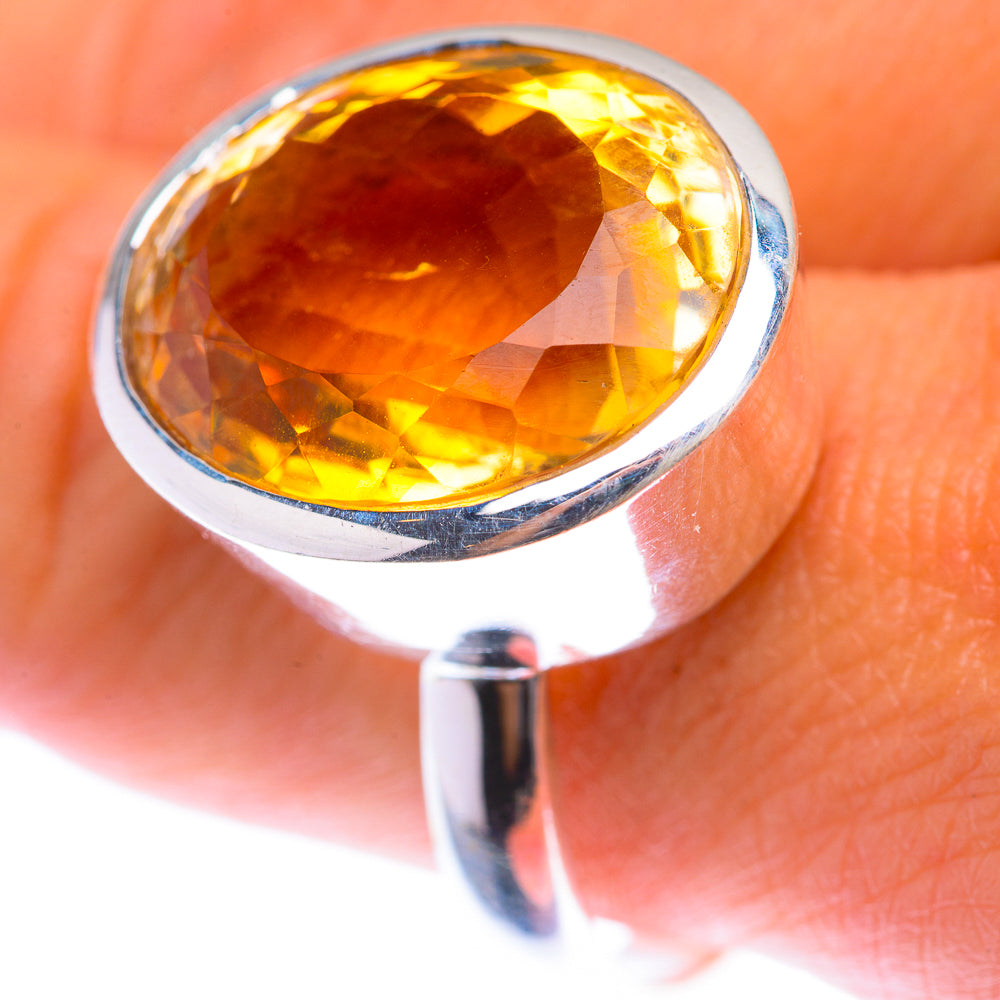 Faceted Citrine Ring Size 10 (925 Sterling Silver) RING139968