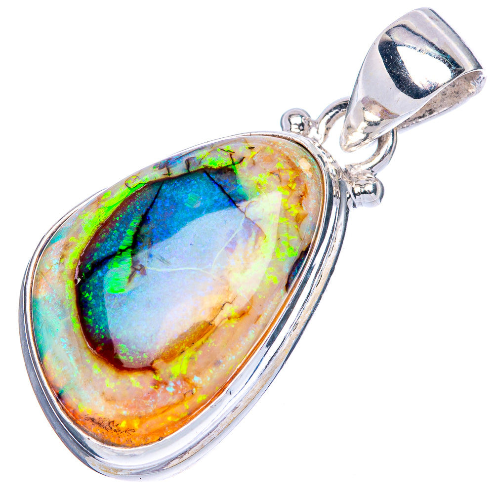 Rare Sterling Opal Pendant 1 1/4" (925 Sterling Silver) P41662