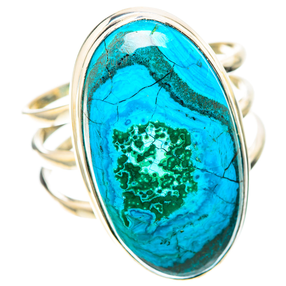 Large Malachite In Chrysocolla Ring Size 11.75 (925 Sterling Silver) RING138892