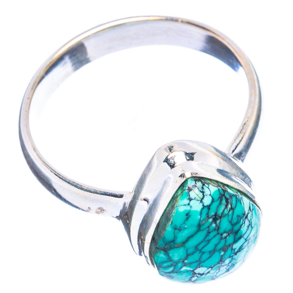 Rare Arizona Spider Web Turquoise Ring Size 6.5 (925 Sterling Silver) R4811