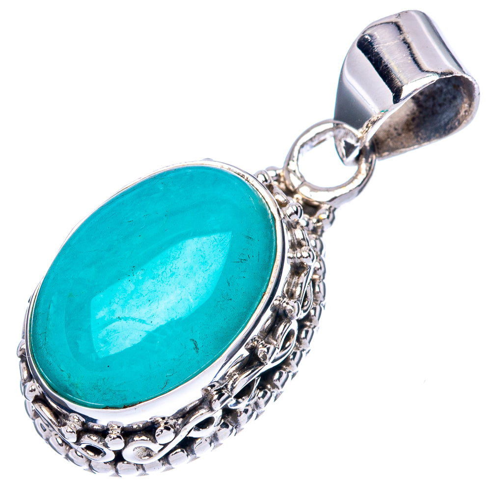 Amazonite Pendant 1 1/8" (925 Sterling Silver) P42826