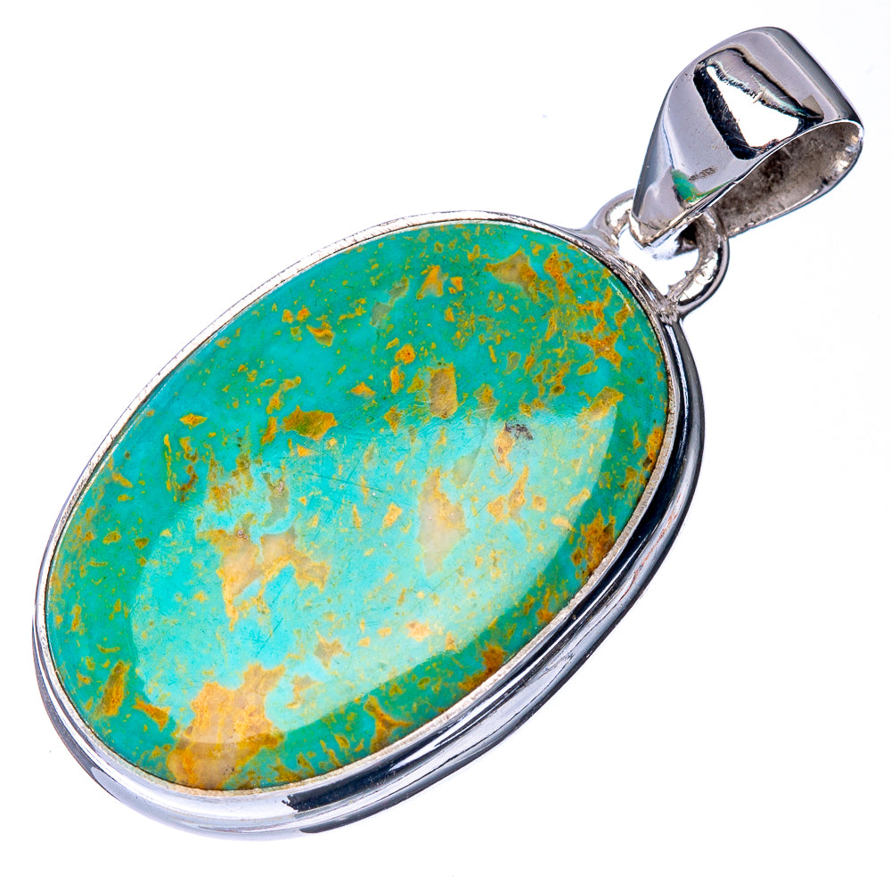 Rare Kingman Turquoise Pendant 1 1/2" (925 Sterling Silver) P40905