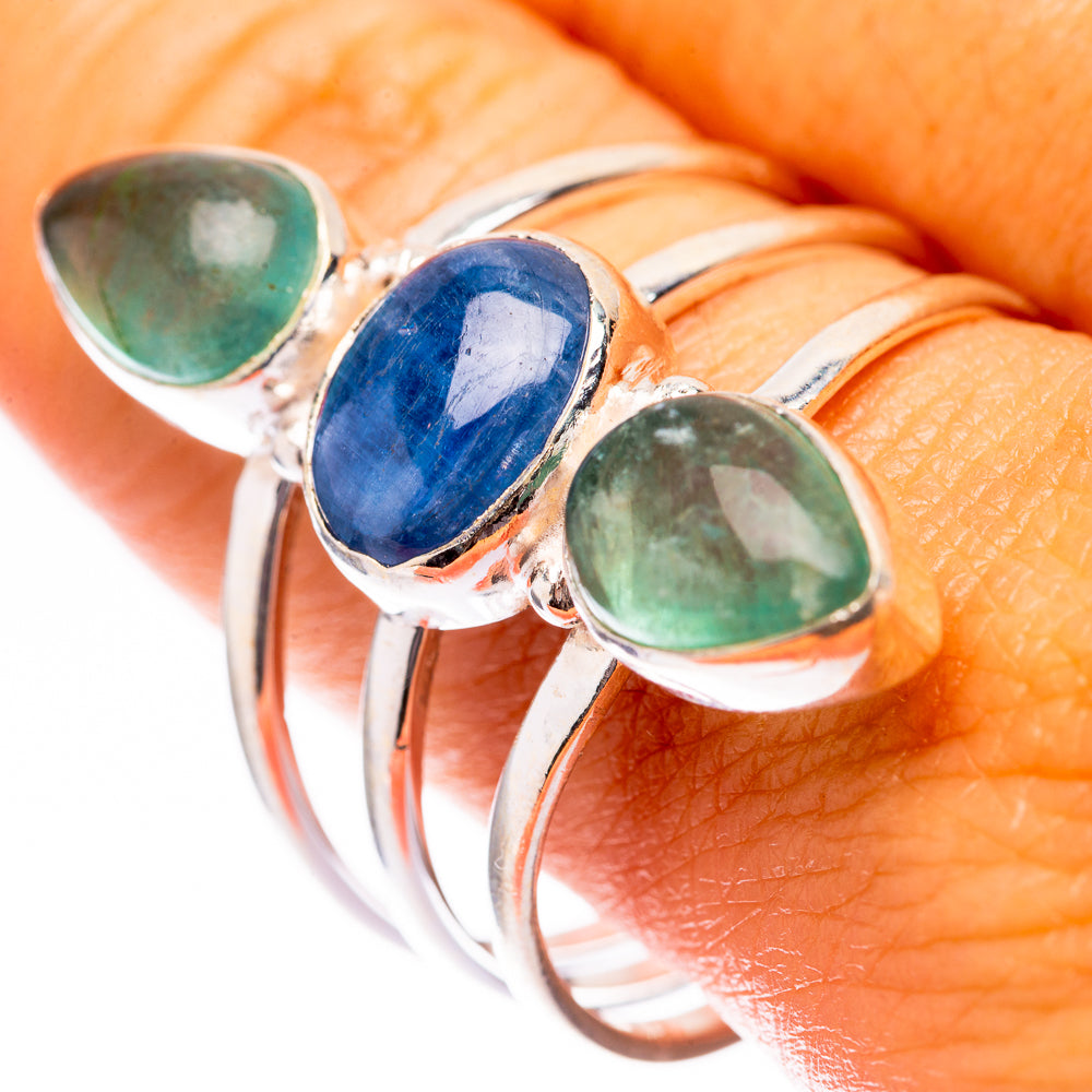 Kyanite, Blue Fluorite Ring Size 11.5 (925 Sterling Silver) R140611