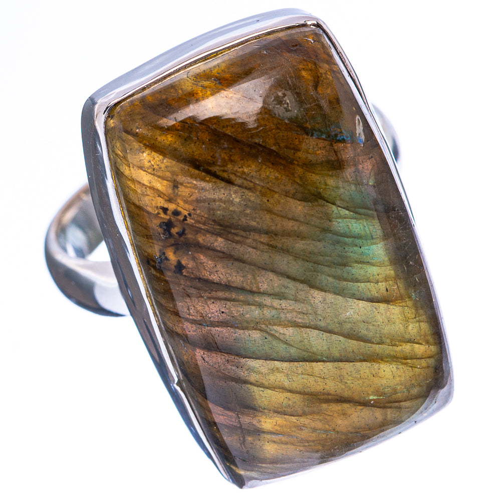 Labradorite Ring Size 8.25 (925 Sterling Silver) R4130