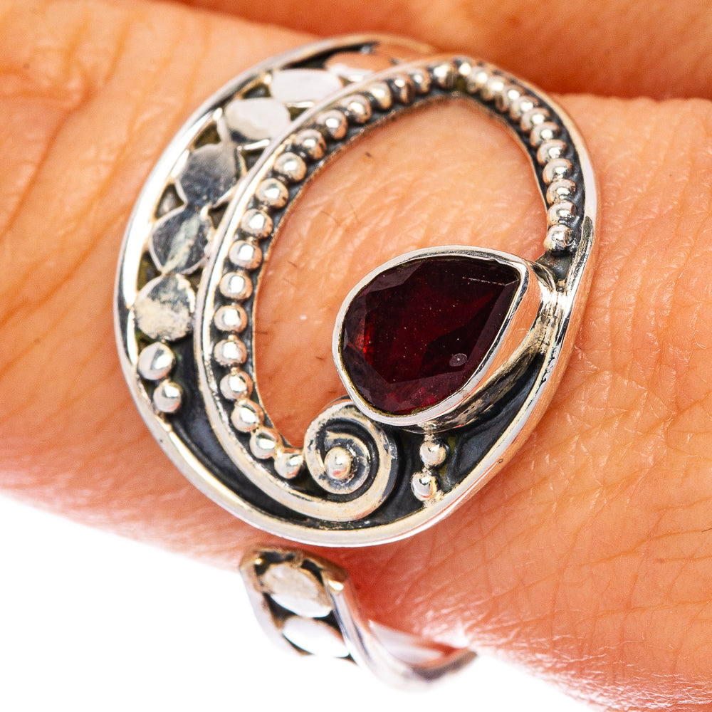 Garnet Ring Size 9.5 (925 Sterling Silver) R1248