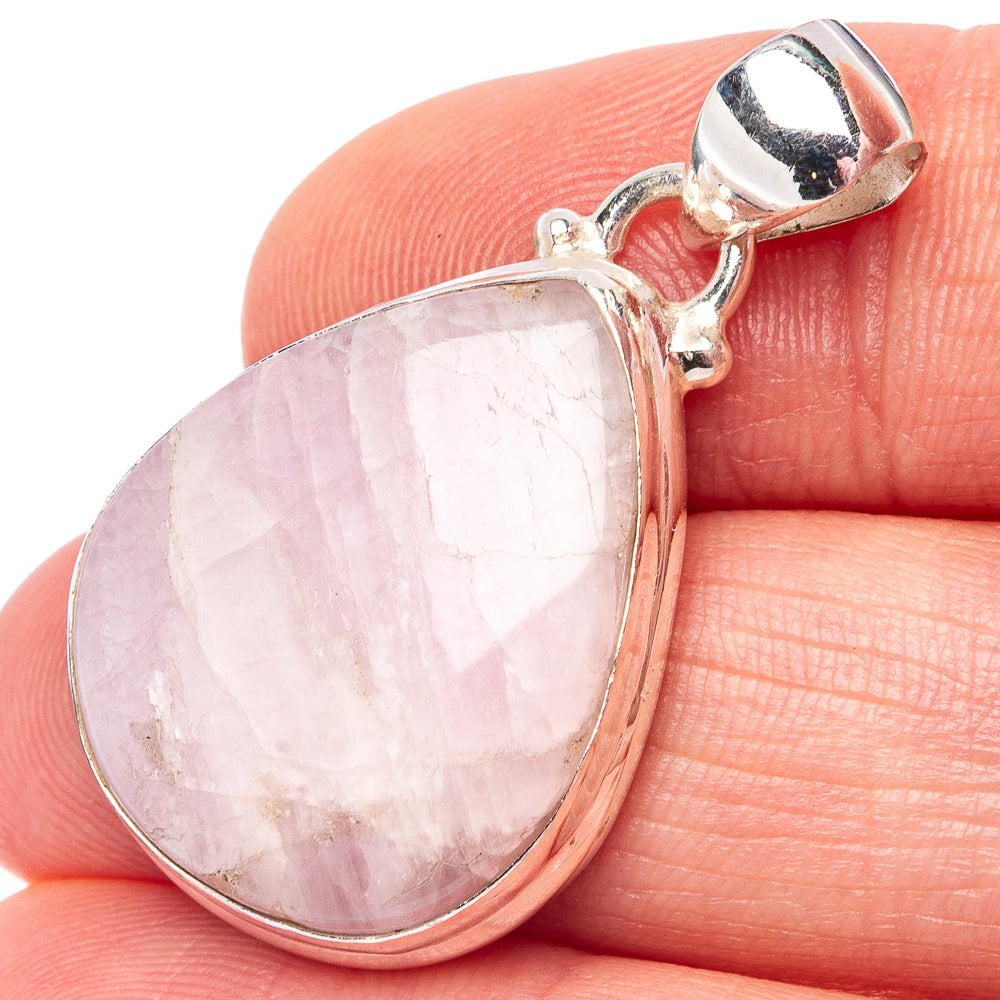 Rare Kunzite Pendant 1 3/8" (.925 Sterling Silver)