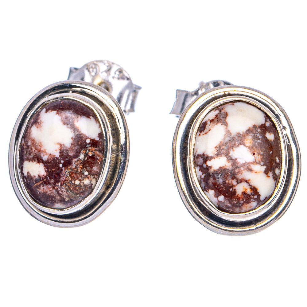 Wild Horse Jasper Earrings 1/2" (.925 Sterling Silver)