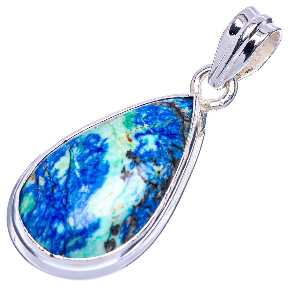 Azurite Pendant 1 1/2" (925 Sterling Silver) P40514