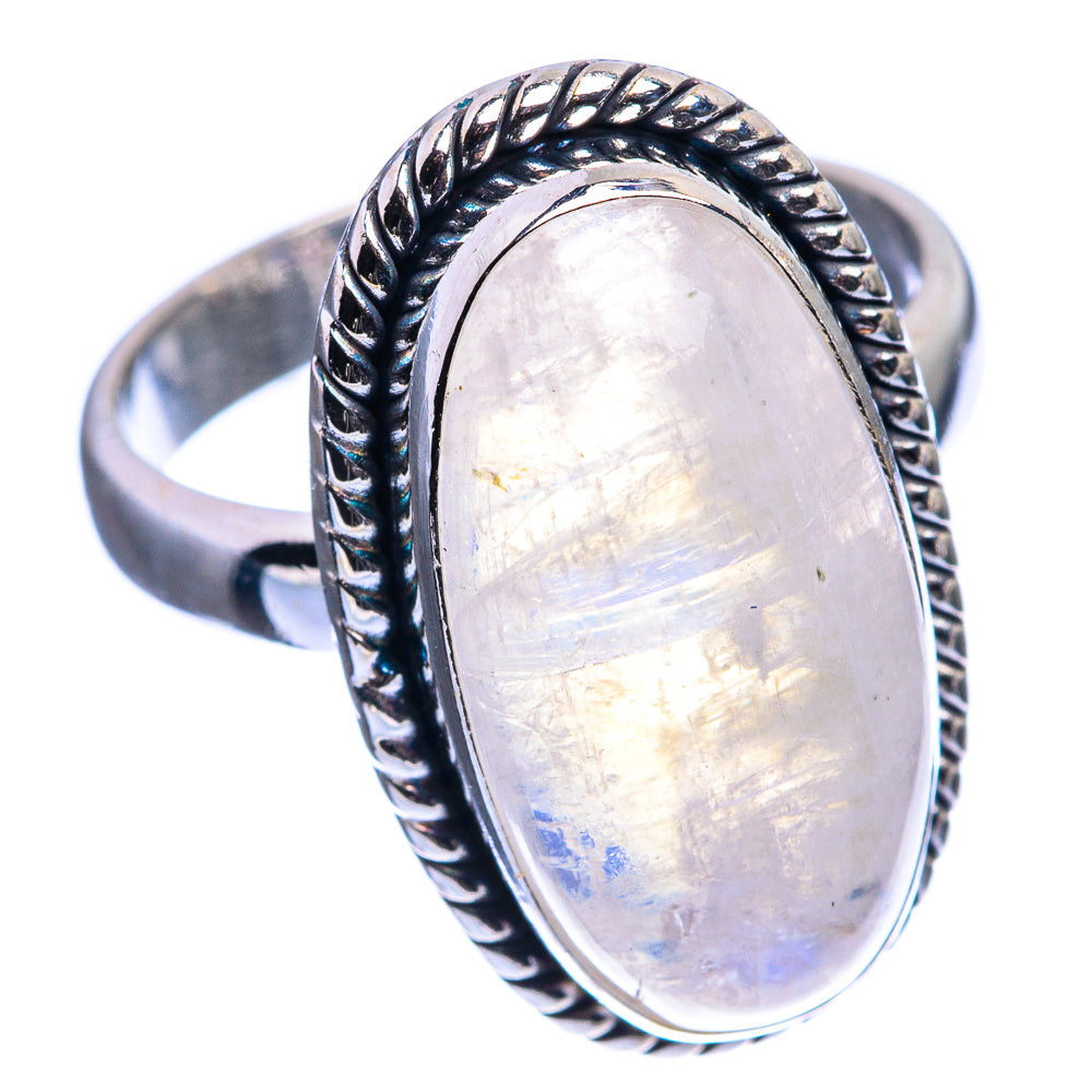 Rainbow Moonstone Ring Size 8.25 (925 Sterling Silver) R142451